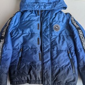 Abercrombie Kids Blue and Black Puffer Jacket